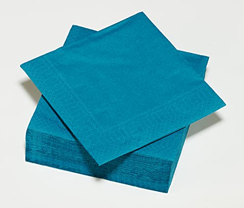 Le Nappage 50 Servietten, aus Watte, 33 x 33 cm, 2-lagig, FSC Entenblau, Zellulose, 33 x 33 cm von Le Nappage
