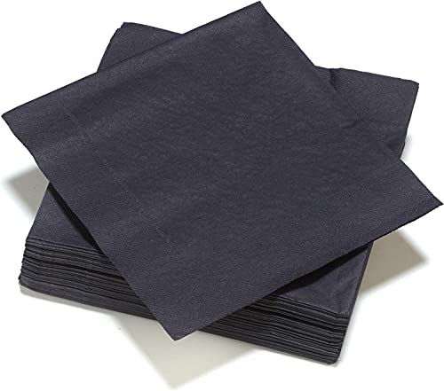 Le Nappage - Servietten aus Seidenwatte - Schwarz - FSC®-zertifizierte Papierservietten - Recycelbar und biologisch abbaubar - Größe 40 x 40 cm - 3-lagig - 40 Servietten von Le Nappage