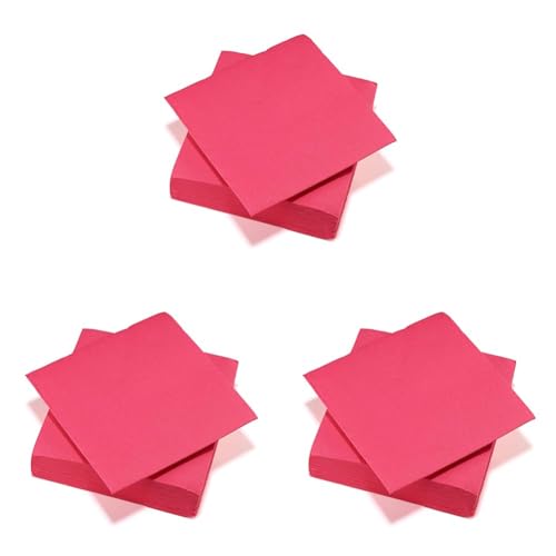 Le Nappage - Tex Touch Paper Servietten - Farbe Pink - FSC®-zertifizierte Servietten - Recycelbar und biologisch abbaubar - Set mit 40 rosa Fuchsia Colour Servietten Großformat 38 x 38 cm von Le Nappage