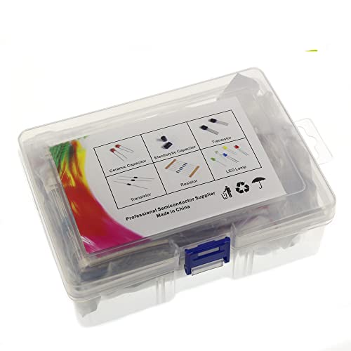 1390-teiliges Kit für elektronische Komponenten, LED-Dioden, Metallschichtwiderstände, Elektrolytkondensatorpaket, gemeinsame Dioden, Keramikkondensatoren, gemeinsamer Transistor von LeHang