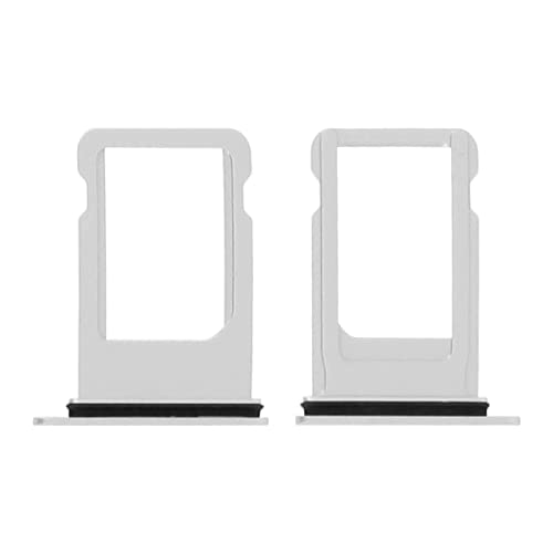 2 x SIM-Kartenfach Halter Slot Ersatz Kompatibel mit iPhone 8 / SE 2020 / SE 2022 (Silber) von LeHang
