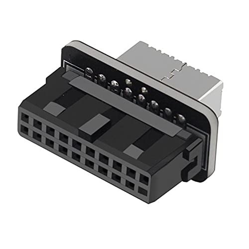 2X USB 3.0 Interner Header auf USB 3.1/3.2 Typ C Front Typ E Adapter 20pin auf 19pin Konverter für Mainboard Connector Riser von LeHang