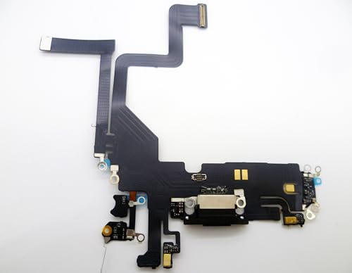 Ladeanschluss Board Dock Connector Flex Kabel Ersatz kompatibel mit iPhone 14 Pro 6,1 Zoll (15,5 cm) (schwarz) von LeHang