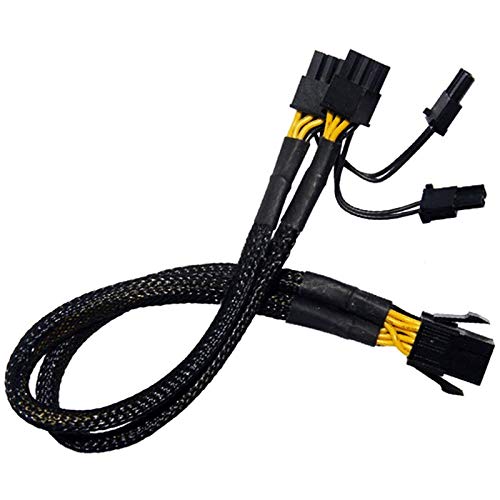 LeHang 4X PCI-E 6-Pin Buchse auf Dual 8-Pin 6+2 Pin Stecker Grafikkarte Netzteilkabel (20cm) von LeHang