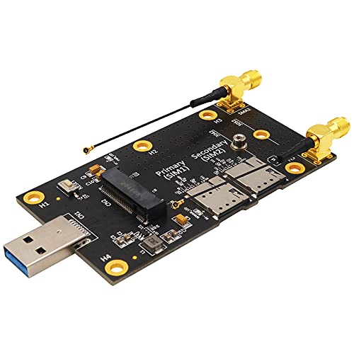 LeHang NGFF(M.2) auf USB 3.0 Adapter mit Dual Nano SIM-Kartensteckplatz für 3G/4G/5G Modul Antenne von LeHang