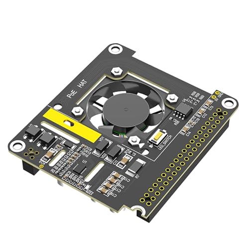 LeHang PoE HAT für Raspberry Pi 5 mit Lüfter/Computermodul 5, mit automatischer Verfärbungs-LED, Power Over Ethernet HAT für Pi 5/CM5, 5V 5A 25W, IEEE 802.3af/at-konformer Netzwerkstandard LeHang PoE HAT für Raspberry Pi 5 mit Lüfter/Computermodul 5, mit automatischer Verfärbungs-LED, Power Over Ethernet HAT für Pi 5/CM5, 5V 5A 25W, IEEE 802.3af/at-konformer Netzwerkstandard von LeHang