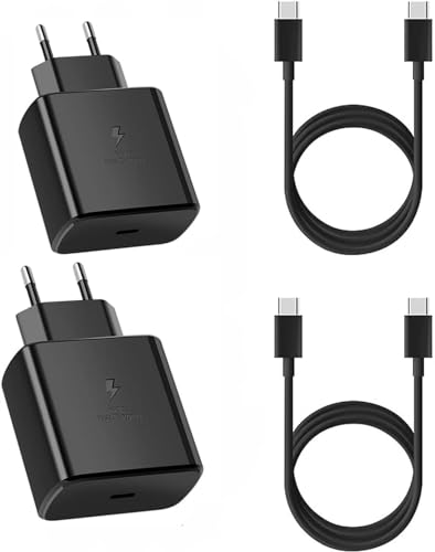 45W USB-C Schnellladegerät 2PACK Android Netzteil Type C für Samsung Galaxy S24 S23 S22 S21 Ultra/Note/A73/A54/A53/Galaxy tab/IPHONE15/IPAD/PPS PDO Super Fast Charger mit 1,5m Schnellladekabel Adapter von LeHuiTo