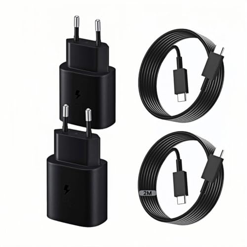 LeHuiTo 25W Schnellladegerät, Netzteil Ladegerät, Ladestecker USB C Fast Charger Adapter mit 2m ladekabel schnellladekabel,Ladekabel USB C für Galaxy S23 Ultra von LeHuiTo