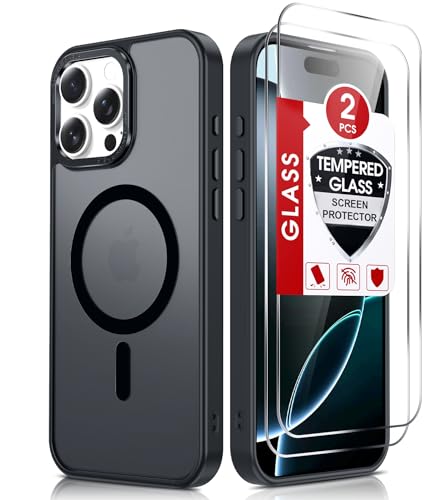 LeYi Handyhülle für iPhone 16 Pro Hülle für Magsafe [Kompatibel mit 2 Schutzfolie Panzerfolie] Vollständiger Kameraschutz für Apple i Phone 16 Pro Silikon Case Magnetisch Schutzhülle Stoßfest Cover von LeYi