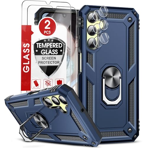 LeYi Hülle für Samsung Galaxy A25 5G Rugged Armor Handyhülle mit 2*Schutzfolie & 2*Kamera Schutzfolie, Militärischer 360° Ständer Schutzhülle Stoßfest Hardcase Cover für Samsung A 25 Blau LeYi Hülle für Samsung Galaxy A25 5G Rugged Armor Handyhülle mit 2*Schutzfolie & 2*Kamera Schutzfolie, Militärischer 360° Ständer Schutzhülle Stoßfest Hardcase Cover für Samsung A 25 Blau von LeYi