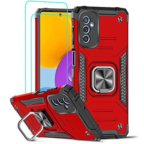 LeYi Hülle für Samsung Galaxy M52 5G Handyhülle mit 2*Panzerglas Schutzfolie, Militär Standard Stoßfest Schutzhülle Metall Ring Halter Case Handy Hüllen TPU Silikon Bumper Cover Rot LeYi Hülle für Samsung Galaxy M52 5G Handyhülle mit 2*Panzerglas Schutzfolie, Militär Standard Stoßfest Schutzhülle Metall Ring Halter Case Handy Hüllen TPU Silikon Bumper Cover Rot von LeYi