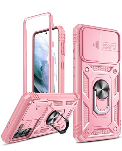 LeYi Hülle für Samsung Galaxy S21 5G Kameraschieber Handyhülle(Nein Schutzfolie),Hybrid Kameraschutz Schutzhülle Case (Rosa(Samsung Galaxy S21 5G)) von LeYi