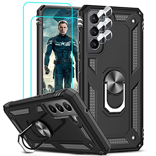 LeYi Hülle für Samsung Galaxy S21 FE 5G Handyhülle, Militär Standard Stoßfest Ständer Schutzhülle 360 Grad Ring Halter Handy Hüllen Silikon Cover Bumper Case für Samsung Galaxy S21 FE 5G Schwarz LeYi Hülle für Samsung Galaxy S21 FE 5G Handyhülle, Militär Standard Stoßfest Ständer Schutzhülle 360 Grad Ring Halter Handy Hüllen Silikon Cover Bumper Case für Samsung Galaxy S21 FE 5G Schwarz von LeYi
