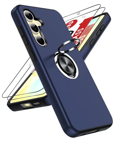 LeYi Hülle für Samsung Galaxy S24 FE Handyhülle mit 2*Schutzfolie, TPU+PC Militärschutz Hybrid Schutzhülle mit 360 Grad Drehbar Metall Ring Halter Ständer Stoßfest Case Cover Blau LeYi Hülle für Samsung Galaxy S24 FE Handyhülle mit 2*Schutzfolie, TPU+PC Militärschutz Hybrid Schutzhülle mit 360 Grad Drehbar Metall Ring Halter Ständer Stoßfest Case Cover Blau von LeYi