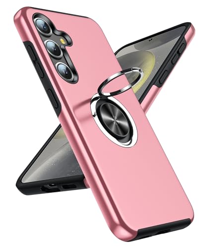 LeYi Hülle für Samsung Galaxy S24 Handyhülle mit 360° Drehbare Ringhalter, TPU Militärschutz Hybrid Ständer Schutzhülle Standard Stoßfest Kratzfest Case für Samsung S 24 Rosa LeYi Hülle für Samsung Galaxy S24 Handyhülle mit 360° Drehbare Ringhalter, TPU Militärschutz Hybrid Ständer Schutzhülle Standard Stoßfest Kratzfest Case für Samsung S 24 Rosa von LeYi
