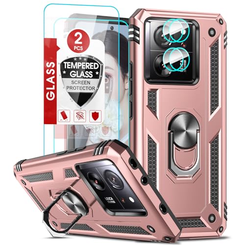 LeYi Hülle für Xiaomi 13T Pro/13T Rugged Armor Handyhülle Kompatibel mit 2 Panzerfolie & 2*Kamera Schutzfolie, Militärischer Ständer Schutzhülle 360° Metall Ring Halter Stoßfest Hardcase Cover LeYi Hülle für Xiaomi 13T Pro/13T Rugged Armor Handyhülle Kompatibel mit 2 Panzerfolie & 2*Kamera Schutzfolie, Militärischer Ständer Schutzhülle 360° Metall Ring Halter Stoßfest Hardcase Cover von LeYi