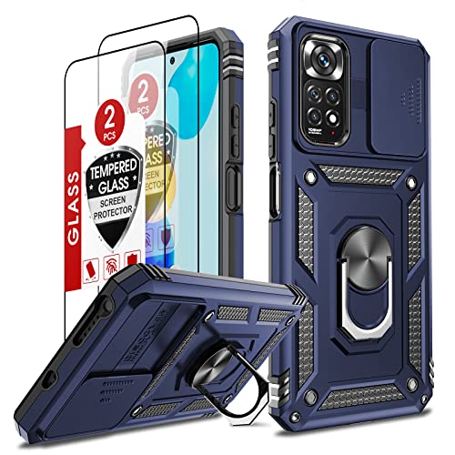 LeYi Hülle für Xiaomi Redmi Note 11/Note 11S 6.43" Kameraschutz Handyhülle und 2*Hartglas Schutzfolie,Metall Ring Kameraklappe Schutzhülle Militär Standard Stoßfest Cover Case Halter Handy Hüllen Blau LeYi Hülle für Xiaomi Redmi Note 11/Note 11S 6.43" Kameraschutz Handyhülle und 2*Hartglas Schutzfolie,Metall Ring Kameraklappe Schutzhülle Militär Standard Stoßfest Cover Case Halter Handy Hüllen Blau von LeYi