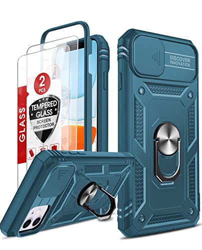 LeYi Hülle für iPhone 11 Objektivschutz Handyhülle & 2*Glasfolie Schutzglas,Hybrid Kammeraabdeckung Schutzhülle Outdoor Ringhalterung Cover Kratzfest Case Halter Handy Hüllen Blau LeYi Hülle für iPhone 11 Objektivschutz Handyhülle & 2*Glasfolie Schutzglas,Hybrid Kammeraabdeckung Schutzhülle Outdoor Ringhalterung Cover Kratzfest Case Halter Handy Hüllen Blau von LeYi