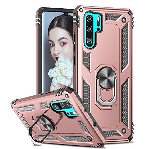 LeYi Schutzhülle für Huawei P30 Pro/P30 Pro New Edition mit Ring, Ständer, Militär, doppellagig, verstärkt, Stoßdämpfung, TPU, Silikon, stoßfest, Rüstung, Schutzhülle für Huawei P30 Pro, Roségold LeYi Schutzhülle für Huawei P30 Pro/P30 Pro New Edition mit Ring, Ständer, Militär, doppellagig, verstärkt, Stoßdämpfung, TPU, Silikon, stoßfest, Rüstung, Schutzhülle für Huawei P30 Pro, Roségold von LeYi
