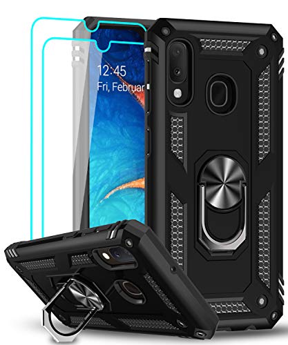 LeYi für Samsung Galaxy A20e Hülle Handyhülle mit Panzerglas Schutzfolie(2 Stück),360 Grad Drehbar Magnetische Ringhalter Cover TPU Bumper Schutzhülle für Case Samsung Galaxy A20e Handy Hüllen Schwarz LeYi für Samsung Galaxy A20e Hülle Handyhülle mit Panzerglas Schutzfolie(2 Stück),360 Grad Drehbar Magnetische Ringhalter Cover TPU Bumper Schutzhülle für Case Samsung Galaxy A20e Handy Hüllen Schwarz von LeYi