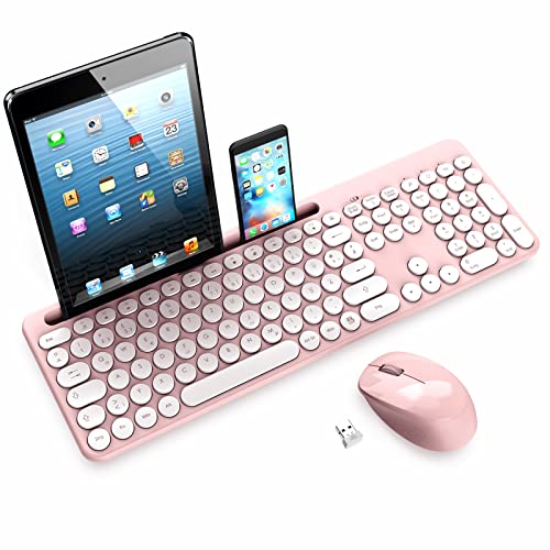 LeadsaiL, Tastatur-Maus-Sets, kabellose ergonomische Maus und Tastatur, kabellose PC-Tastatur und Maus in Standardgröße, deutsches QWERTZ-Layout, leise-Klick-Taste, MacOS, Laptop von LeadsaiL