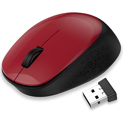LeadsaiL Wireless Mouse, 2.4G Wireless Mouse Optische Silent Click Maus, ON-Off-Schalter Computermaus mit Nano-Empfänger (E702UK-05) von LeadsaiL