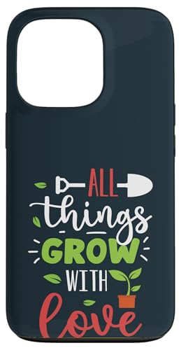 Alles wächst mit Liebe: Gärtnern, Pflanzenliebhaber, Gärtner Hülle für iPhone 13 Pro von Leaf & Love Apparel.USA
