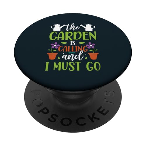 Der Garten ruft Lustiger Gartenpflanzenliebhaber Gärtner PopSockets Klebender PopGrip von Leaf & Love Apparel.USA