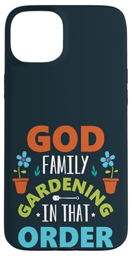 Gott, Familie, Gartenarbeit, Gartenliebhaber, Gärtner, christlicher Glaube Hülle für iPhone 15 Plus Gott, Familie, Gartenarbeit, Gartenliebhaber, Gärtner, christlicher Glaube Hülle für iPhone 15 Plus von Leaf & Love Apparel.USA