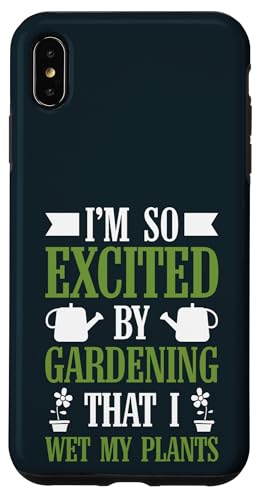 Lustiger, aufgeregter Wet My Plants Gartenpflanzenliebhaber, Gärtner Hülle für iPhone XS Max von Leaf & Love Apparel.USA