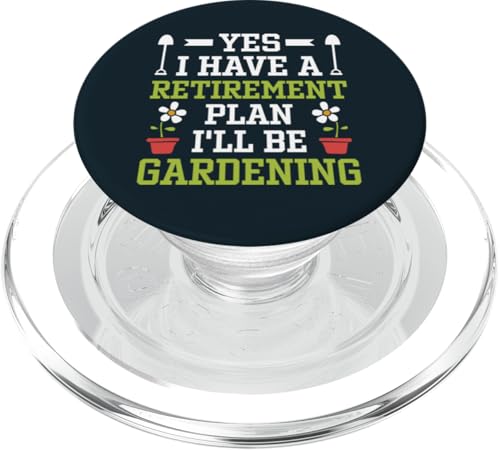 Lustiger Ruhestandsplan, Gartenarbeit, Pflanzenliebhaber, Gärtner im Ruhestand PopSockets PopGrip für MagSafe von Leaf & Love Apparel.USA