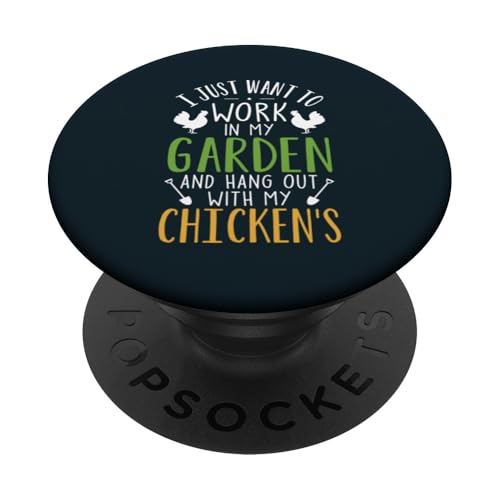 Niedlicher Hühnerliebhaber, Gartenpflanzengärtner, Hinterhof-Bauern PopSockets Klebender PopGrip von Leaf & Love Apparel.USA