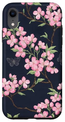 Blume Blumen Flora Floreal Muster Pfirsich Girly Hülle für iPhone XR von Leaf