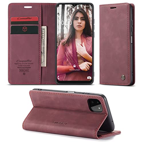 Leaisan Handyhülle für Samsung Galaxy A52S 5G Hülle, Samsung Galaxy A52 4G/5G Hülle Premium Leder Flip Klapphülle Brieftasche Kartenfach Standfunktion Magnetische Schutzhülle Tasche - Weinrot Leaisan Handyhülle für Samsung Galaxy A52S 5G Hülle, Samsung Galaxy A52 4G/5G Hülle Premium Leder Flip Klapphülle Brieftasche Kartenfach Standfunktion Magnetische Schutzhülle Tasche - Weinrot von Leaisan