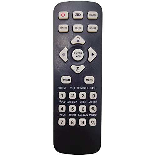 Leankle Fernbedienung T-2501 für Acer Projektoren H6512BD+, H6521ABD, H6521BD, H6522ABD, H6522BD, H6540BD, H6545BD, X1123HG, X1126AH, X118, X1186G, X118AH, X118H, X118HG, X1223HG, X1226AH, X128 Leankle Fernbedienung T-2501 für Acer Projektoren H6512BD+, H6521ABD, H6521BD, H6522ABD, H6522BD, H6540BD, H6545BD, X1123HG, X1126AH, X118, X1186G, X118AH, X118H, X118HG, X1223HG, X1226AH, X128 von Leankle