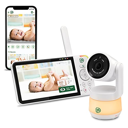 LeapFrog LF925HD Babyphone mit Kamera, 720p, 5-Zoll-HD-Farbdisplay Intelligente Babyfone, Babyphone mit neig/schwenkbare Kamera und APP, Video Baby Monitor mit WLAN, Temperatur/Feuchtigkeitssensor von LeapFrog