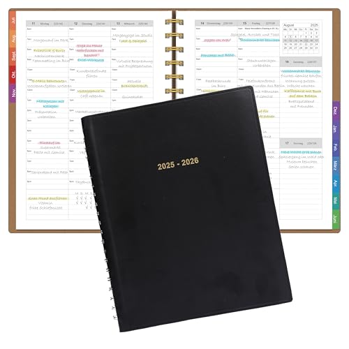 Leapig Terminplaner A4 2025/2026 Softcover mit Farbigem Randregister & Multifunktionalen Seiten – Juli 2025 bis Juni 2026 – 30 Minuten-Intervalle Wochenplaner 100 GSM Papier Leapig Terminplaner A4 2025/2026 Softcover mit Farbigem Randregister & Multifunktionalen Seiten – Juli 2025 bis Juni 2026 – 30 Minuten-Intervalle Wochenplaner 100 GSM Papier von Leapig