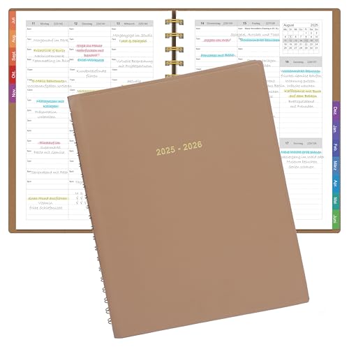 Leapig Terminplaner A4 2025/2026 Softcover mit Farbigem Randregister & Multifunktionalen Seiten – Juli 2025 bis Juni 2026 – 30 Minuten-Intervalle Wochenplaner 100 GSM Papier Leapig Terminplaner A4 2025/2026 Softcover mit Farbigem Randregister & Multifunktionalen Seiten – Juli 2025 bis Juni 2026 – 30 Minuten-Intervalle Wochenplaner 100 GSM Papier von Leapig