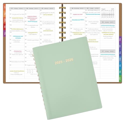 Leapig Terminplaner A5 2025/2026 Softcover mit Farbigem Randregister & Multifunktionalen Seiten – Juli 2025 bis Juni 2026 – 30 Minuten-Intervalle Wochenplaner 100 GSM Papier Leapig Terminplaner A5 2025/2026 Softcover mit Farbigem Randregister & Multifunktionalen Seiten – Juli 2025 bis Juni 2026 – 30 Minuten-Intervalle Wochenplaner 100 GSM Papier von Leapig