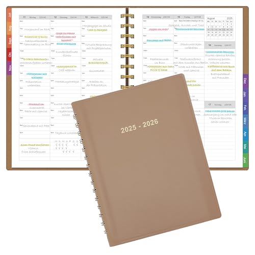 Leapig Terminplaner A5 2025/2026 Softcover mit Farbigem Randregister & Multifunktionalen Seiten – Juli 2025 bis Juni 2026 – 30 Minuten-Intervalle Wochenplaner 100 GSM Papier Leapig Terminplaner A5 2025/2026 Softcover mit Farbigem Randregister & Multifunktionalen Seiten – Juli 2025 bis Juni 2026 – 30 Minuten-Intervalle Wochenplaner 100 GSM Papier von Leapig