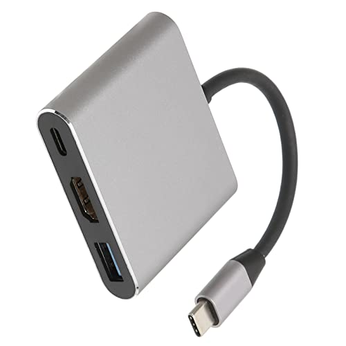 Leapiture USB C zu HD Multimedia Interface Hub 3-in-1 4K UHD 3840x2160 30Hz Type-C zu HD Multimedia Interface 4K USB 3.0 USB C zu USB Adapter von Leapiture