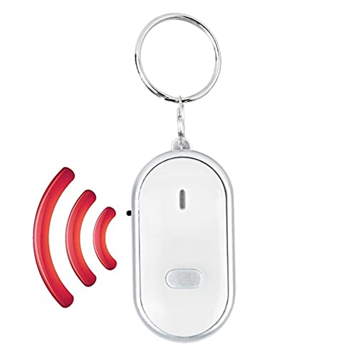 Schlüssel-Finder Gegenstandssuche Schlüsselanhänger-Suchgerät Anti verloren Gerät Sprachsteuerung für Telefon Schlüsselanhänger Brieftasche Gepäck(Weiß) von Leapiture