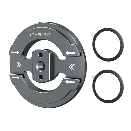 Leaplumin Magnetischer Stativadapter für Telefone mit Selbstklebendem Magnetring, 1/4"-Schraubenloch, geeignet für Kugelkopf/Stativ, Cold Shoe Design, kompatibel mit Mikrofonen mit Hot Shoe-Anschluss Leaplumin Magnetischer Stativadapter für Telefone mit Selbstklebendem Magnetring, 1/4"-Schraubenloch, geeignet für Kugelkopf/Stativ, Cold Shoe Design, kompatibel mit Mikrofonen mit Hot Shoe-Anschluss von Leaplumin