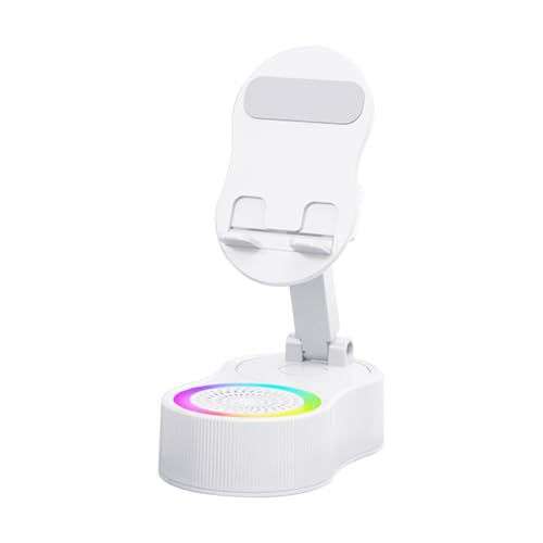 LearnLyrics Schreibtisch Telefonhalterung, Telefonständer, Höhenverstellbare Tragbare RGB Halterung Mit Mikrofon & Lautsprecher Für Theke Nachttisch Reisen Auto Flugzeug LearnLyrics Schreibtisch Telefonhalterung, Telefonständer, Höhenverstellbare Tragbare RGB Halterung Mit Mikrofon & Lautsprecher Für Theke Nachttisch Reisen Auto Flugzeug von LearnLyrics