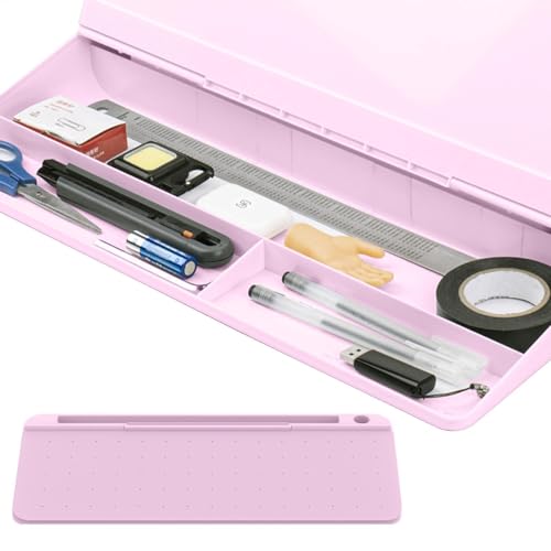 LearnLyrics Trockenlöschtafel aus Glas, für den Schreibtisch, Whiteboard | Schreibtisch-Whiteboard-Organizer, Schreibtisch-Whiteboard-Organizer mit Zubehör, 3 Marker, Zubehör von LearnLyrics