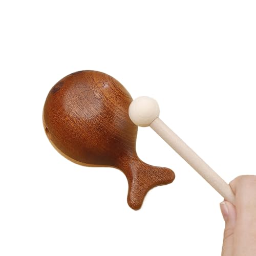 Percussion Instrument | Trommel Chinesischer Fisch aus Holz – Percussion Instrument Holz Dekoratives Spielzeug für Büro Dekoration Haus Meditation Männer Frauen Arbeit und Reisen von LearnLyrics