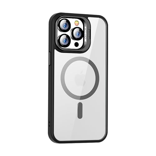 Kameraschutz für iPhone 15 Pro Max(6.7") Hülle [Kompatibel mit Magsafe] [Militärschutz Stoßfest] Hart Rückteil transparent 360 Grad Ständer Stoßfest Handyhülle iPhone 15 Pro Max(6.7")-Schwarz von Leather Armor