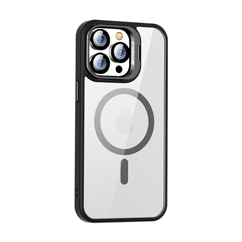 Leather Armor Kameraschutz für iPhone 11 Pro(5.8") Hülle [Kompatibel mit Magsafe] [Militärschutz Stoßfest] Hart Rückteil transparent 360 Grad Ständer Stoßfest Handyhülle iPhone 11 Pro(5.8")-Schwarz von Leather Armor
