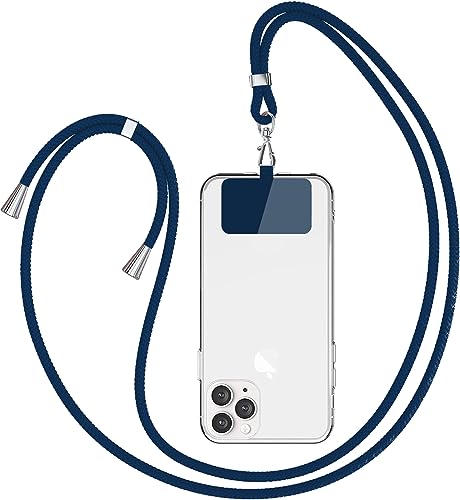 Leather Armor Universal Handykette geeignet für alle Smartphones, Kette zum Umhängen, Pad mit Kordel, Smartphonekette für Unterwegs, Handyband mit jeder Hülle kombinierbar -Dunkel Blau Leather Armor Universal Handykette geeignet für alle Smartphones, Kette zum Umhängen, Pad mit Kordel, Smartphonekette für Unterwegs, Handyband mit jeder Hülle kombinierbar -Dunkel Blau von Leather Armor