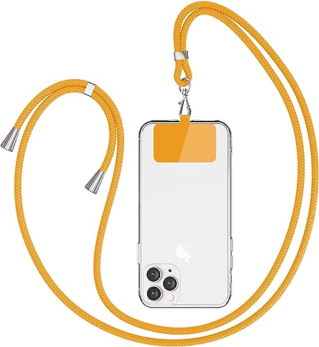 Leather Armor Universal Handykette geeignet für alle Smartphones, Kette zum Umhängen, Pad mit Kordel, Smartphonekette für Unterwegs, Handyband mit jeder Hülle kombinierbar -Gelb Leather Armor Universal Handykette geeignet für alle Smartphones, Kette zum Umhängen, Pad mit Kordel, Smartphonekette für Unterwegs, Handyband mit jeder Hülle kombinierbar -Gelb von Leather Armor